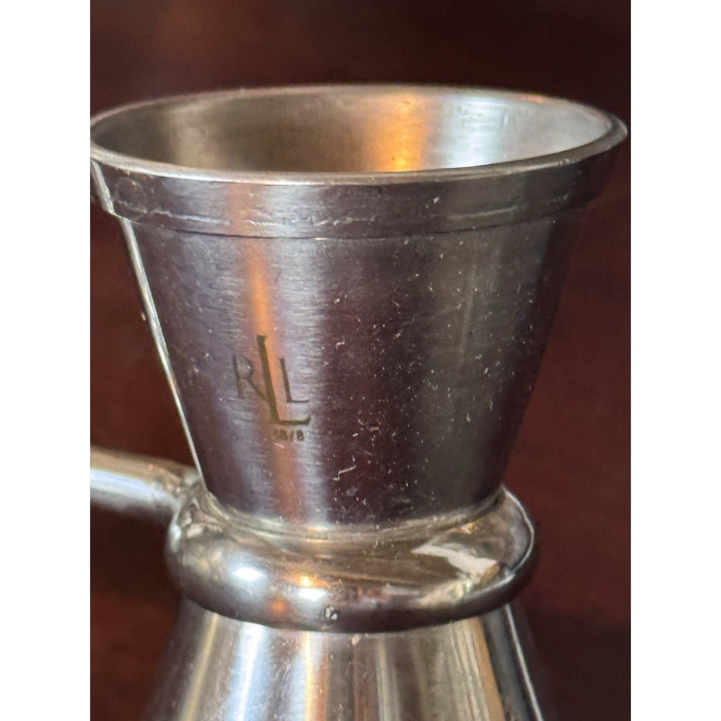 Ralph Lauren RLL Barware Ice Scoop Jigger Set 8” Equestrian Braid 18/8 Stainless