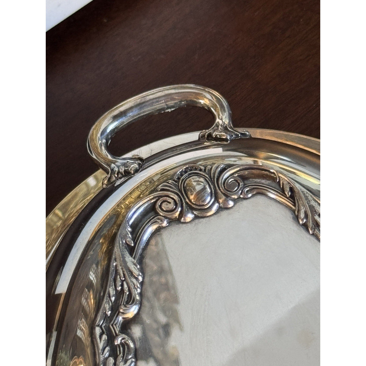 Silverplate Covered Vegetable Dish Wilcox Ornate Convertible Server 12” Antique