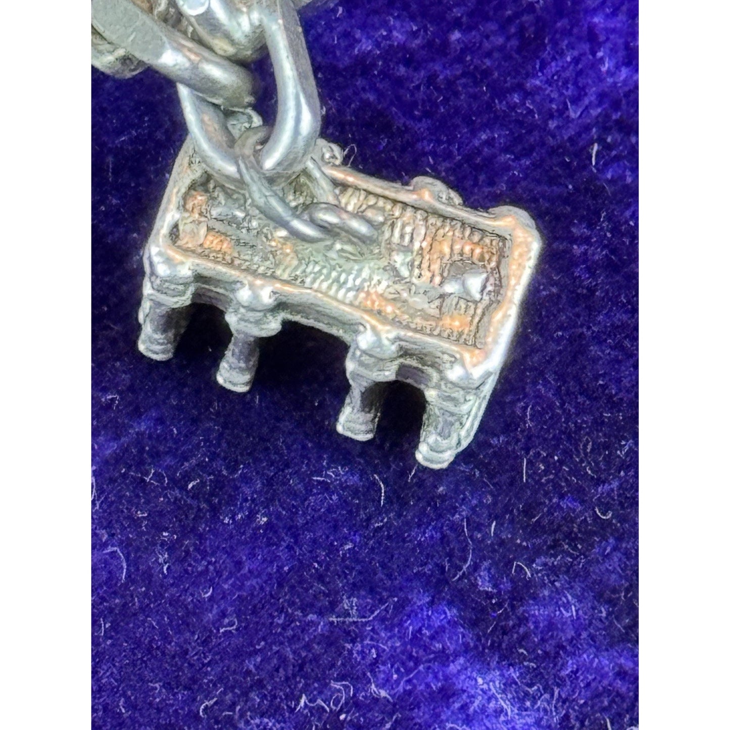 Vintage 800 Silver Charm Bracelet Geneva Swiss Travel Charms 6.25” Continental