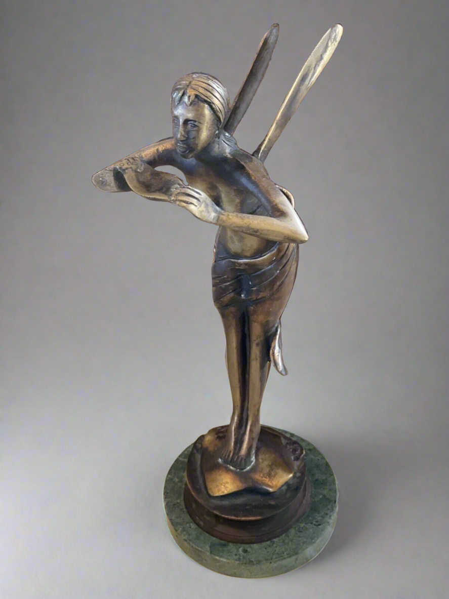 Bronze Fairy Figurine After Paul Armand Bayard De La Vingtrie "Enchanted Spirit"