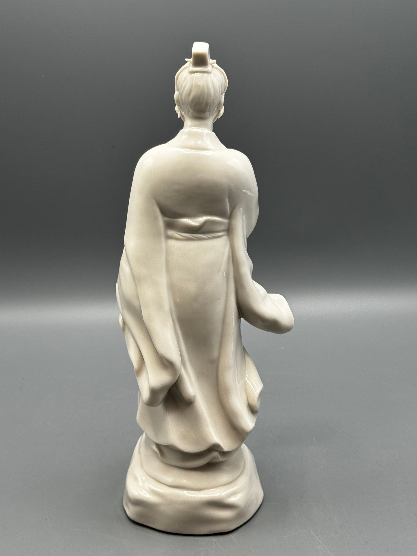 Vintage Blanc de Chine Scholar Figurine Standing Chinese Gentleman 11”
