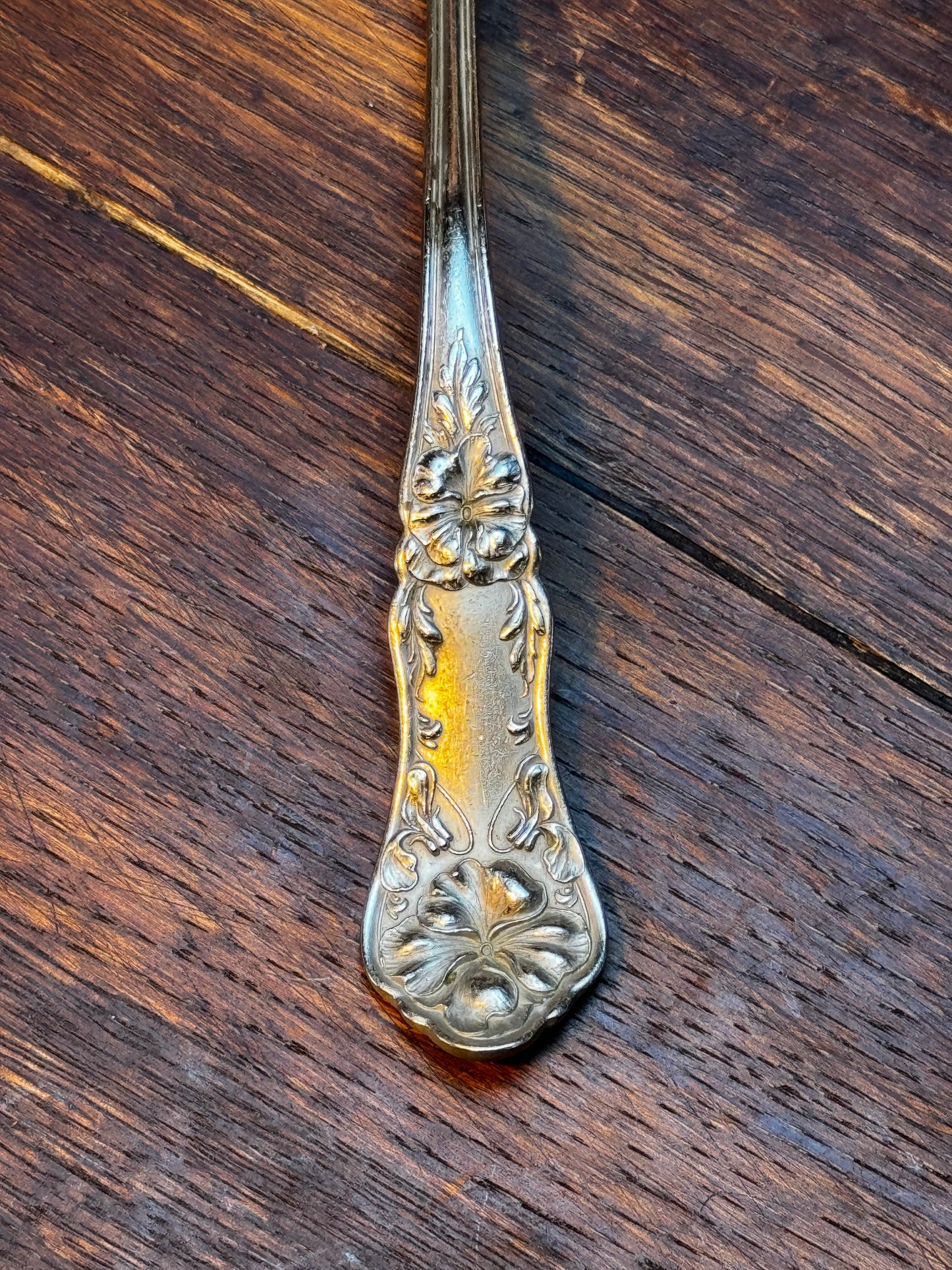 Antique Art Nouveau Silver Plate Ladle Wm Rogers & Son AA Nickel Silver