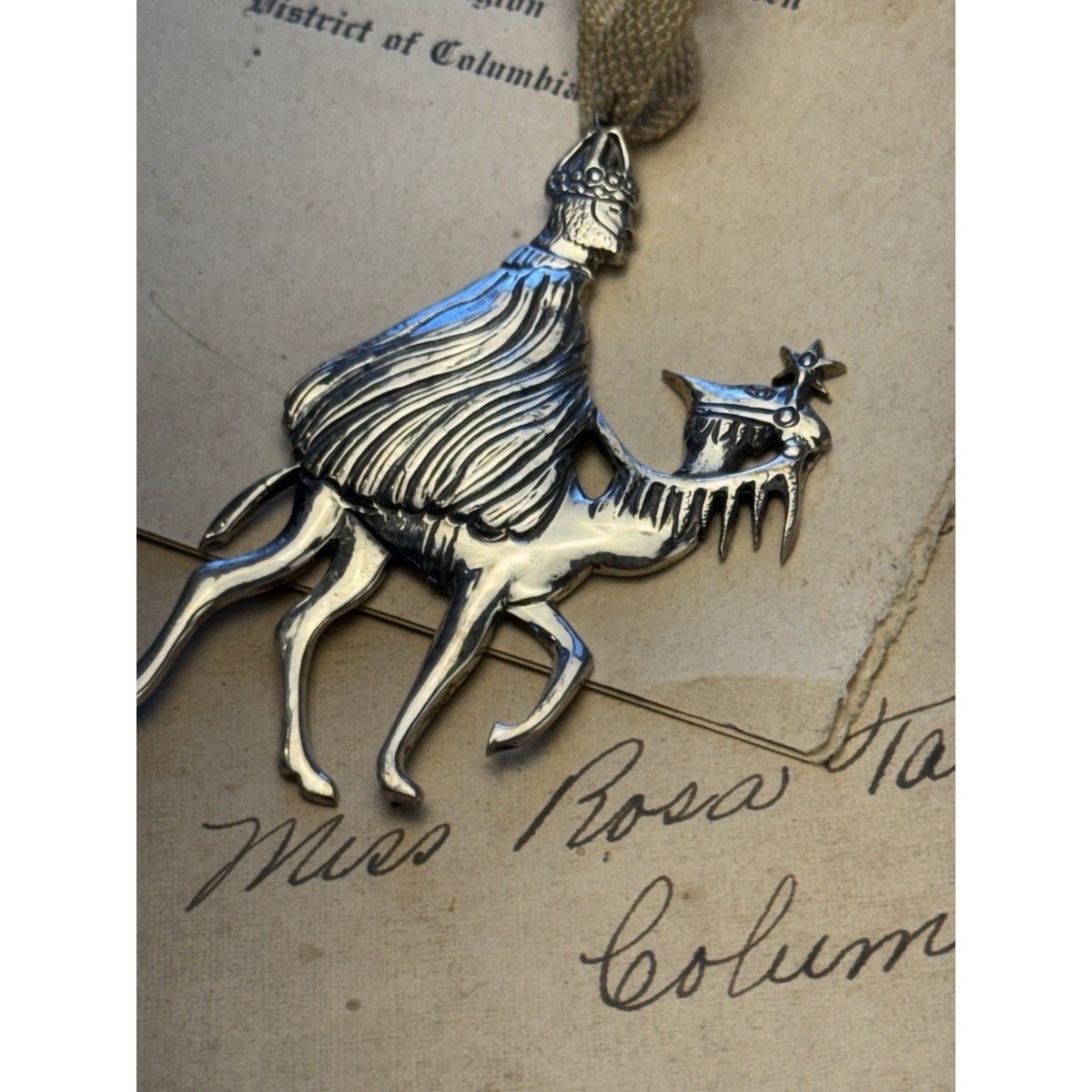 Sterling Silver Ornament Schwarzschild 1983 Wise Man Camel Christmas