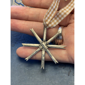 Schwarzschild Sterling Silver Strohstern Star Christmas Ornament 1982 Vintage 2”