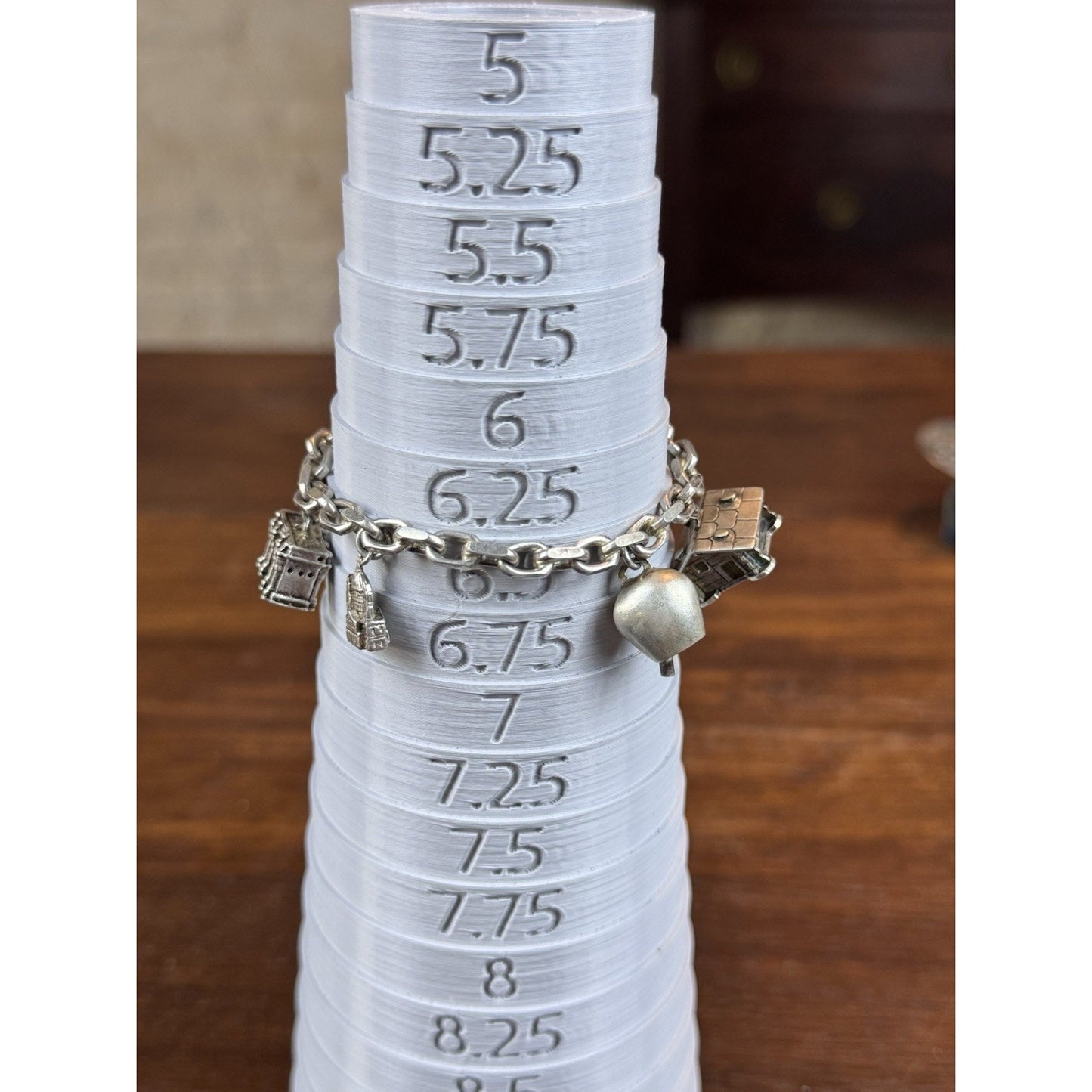 Vintage 800 Silver Charm Bracelet Geneva Swiss Travel Charms 6.25” Continental