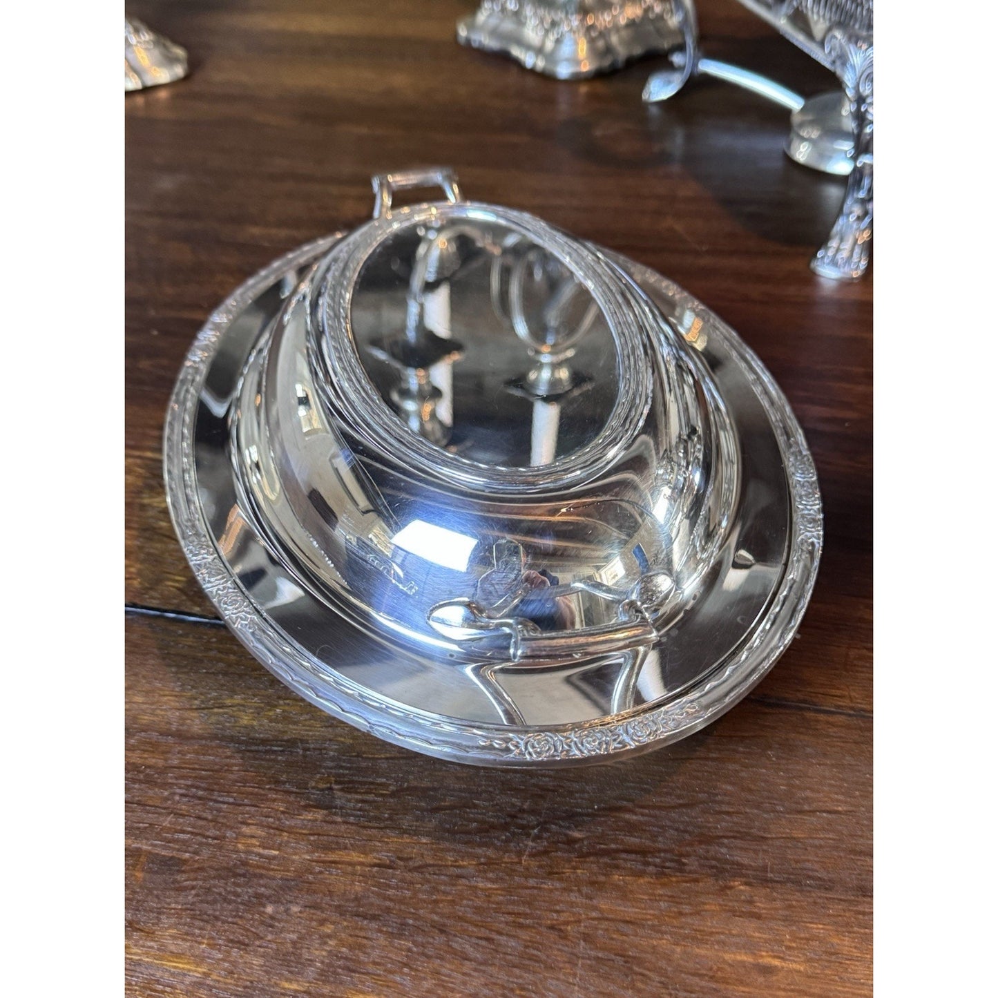 Silverplate Covered Serving Dish International Silver Camille – Oval