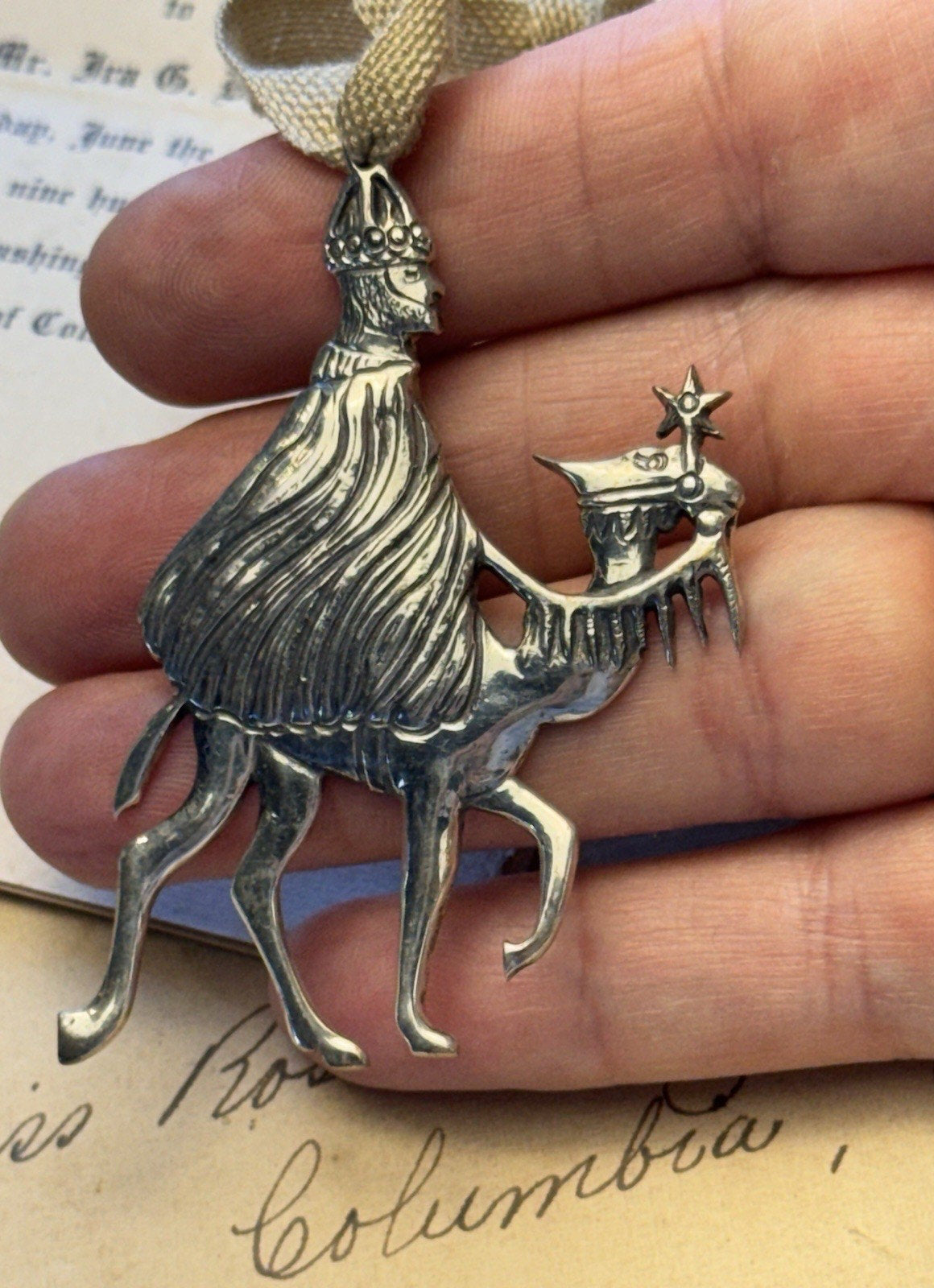 Sterling Silver Ornament Schwarzschild 1983 Wise Man Camel Christmas