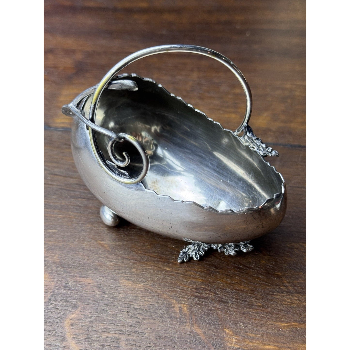 ANTIQUE Basket Derby Silver Co Quadruple Plate Best Wishes Wedding Gift Bowl