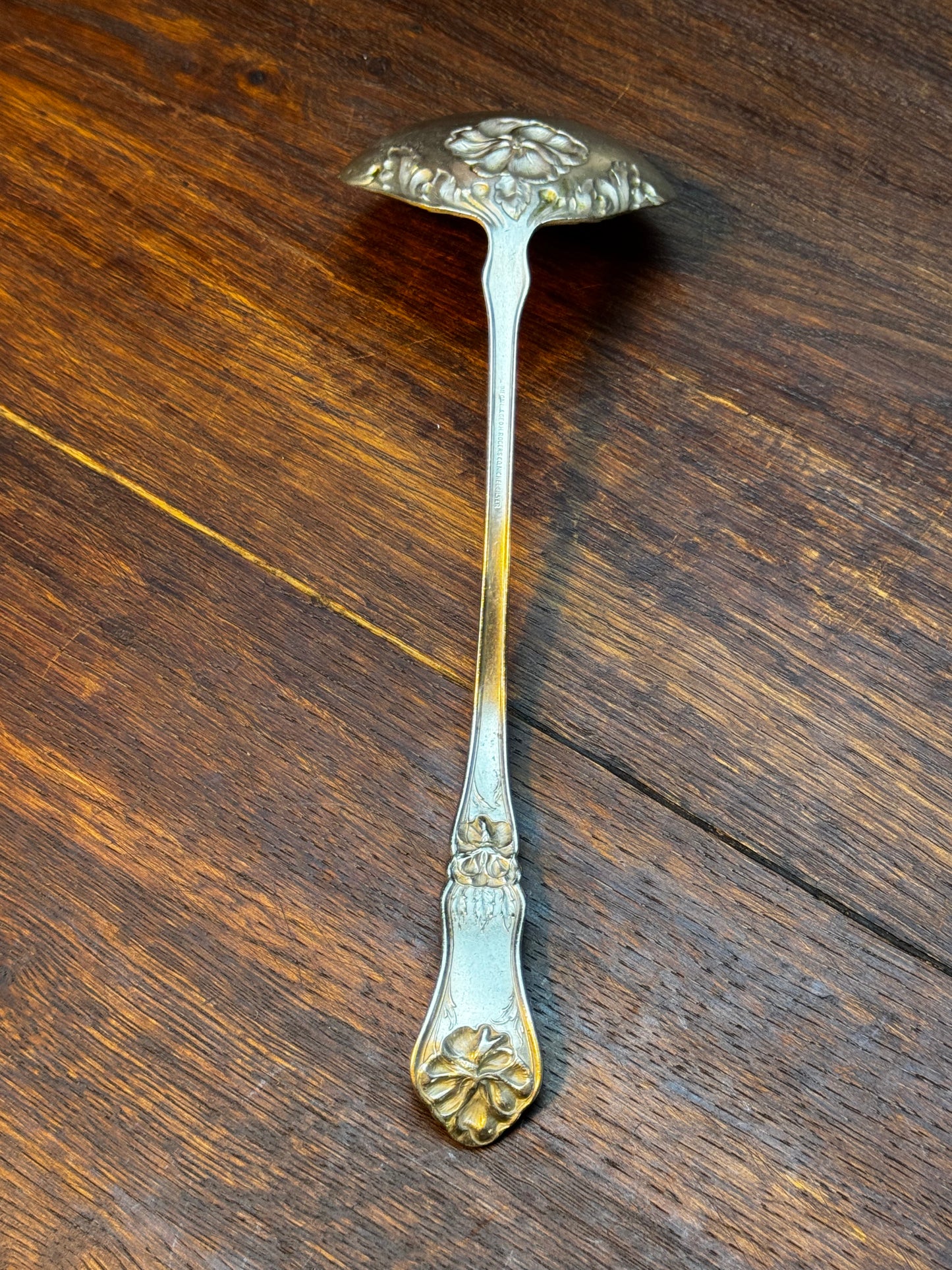 Antique Art Nouveau Silver Plate Ladle Wm Rogers & Son AA Nickel Silver