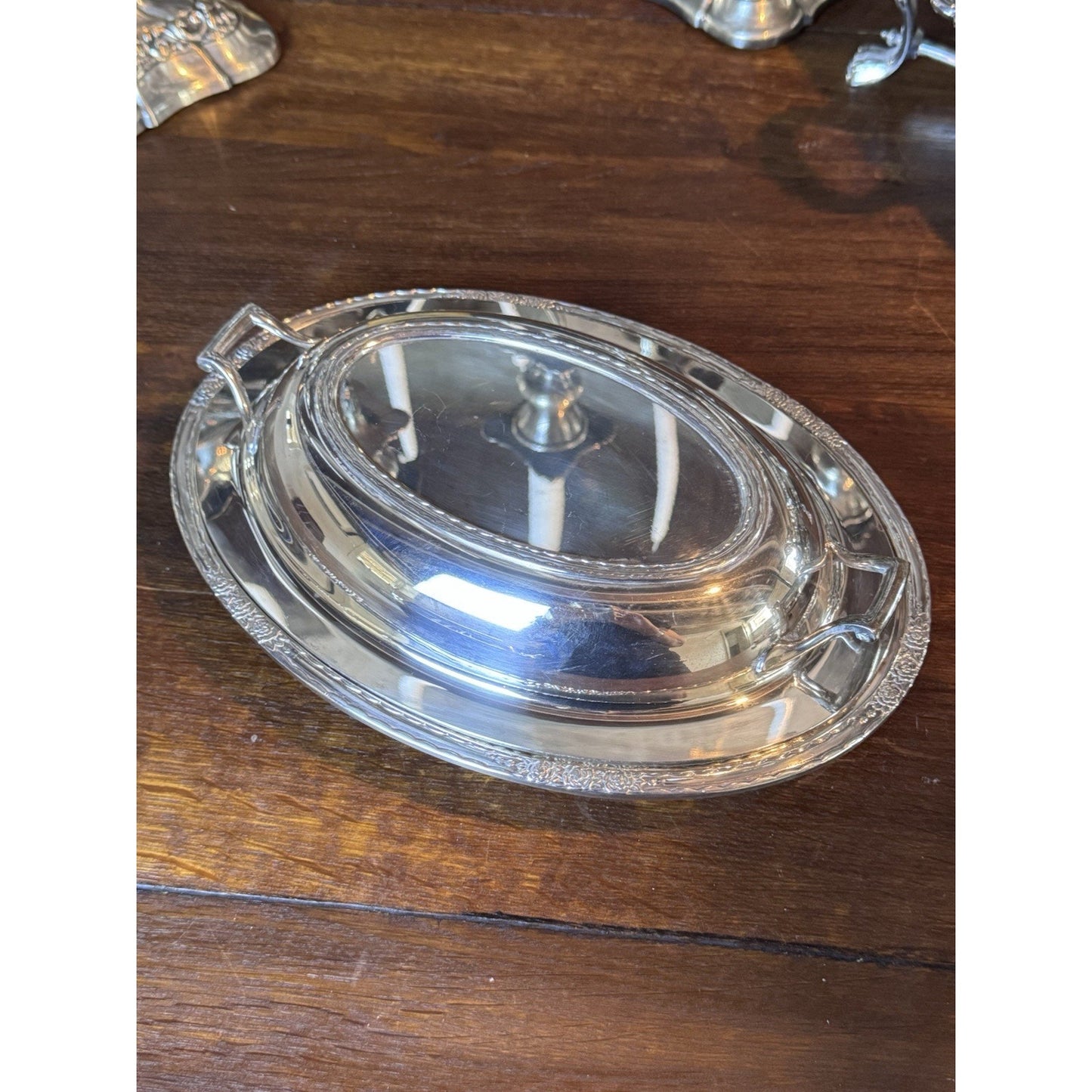 Silverplate Covered Serving Dish International Silver Camille – Oval