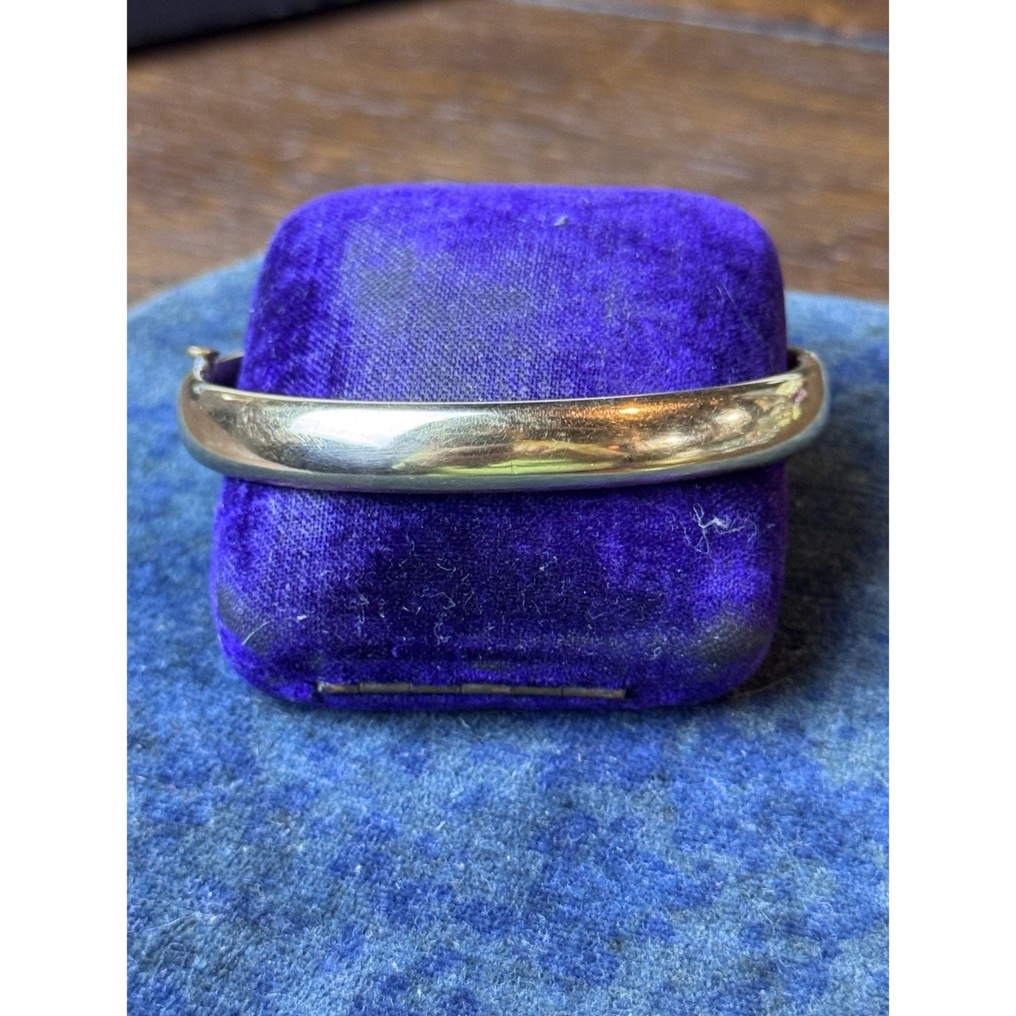 Vintage Krementz Gold Filled Hinged Bangle Bracelet Signed Fits 7” Classic