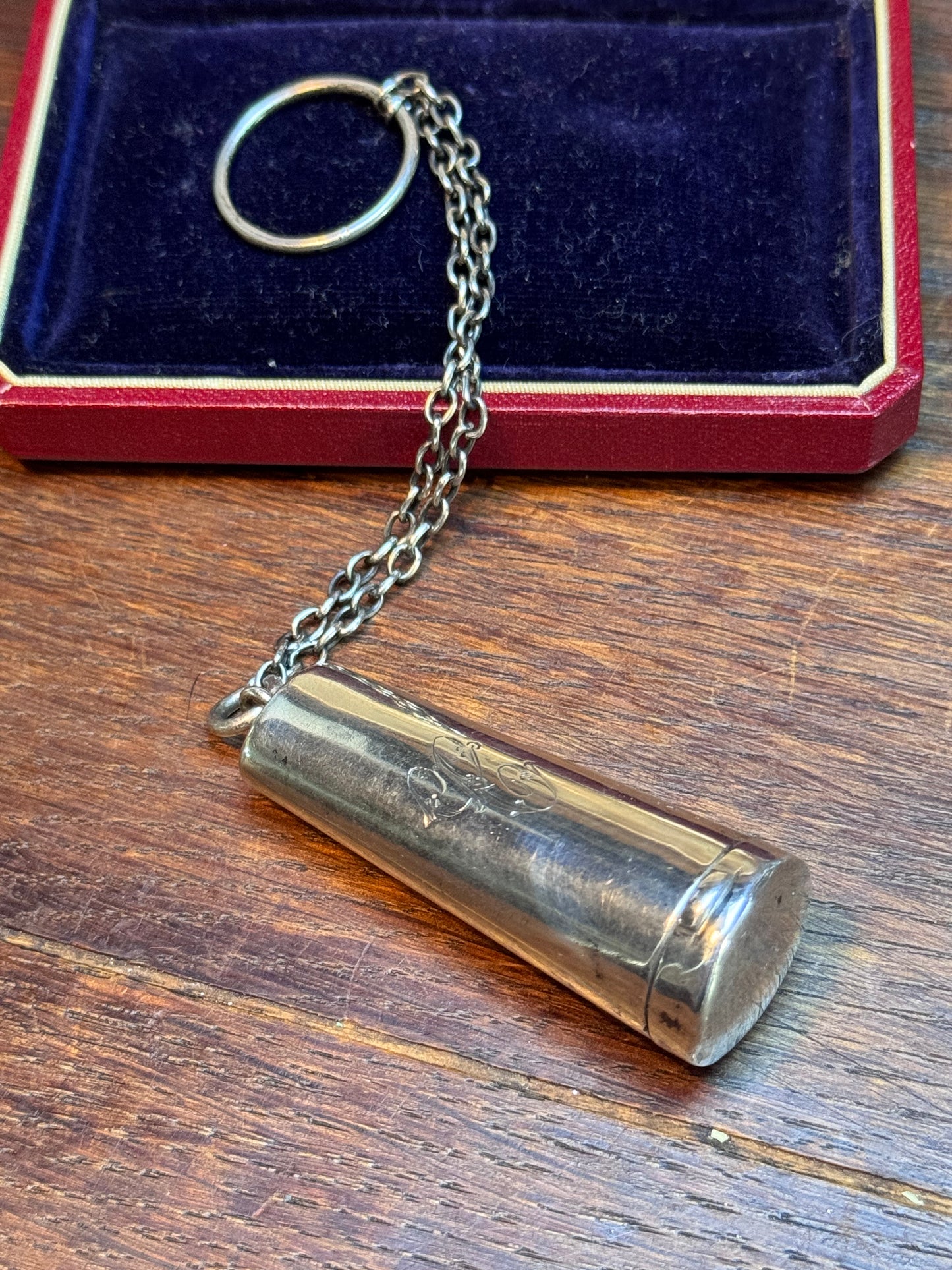 Antique Sterling Silver Chatelaine Case – Birmingham 1901 – Monogram C
