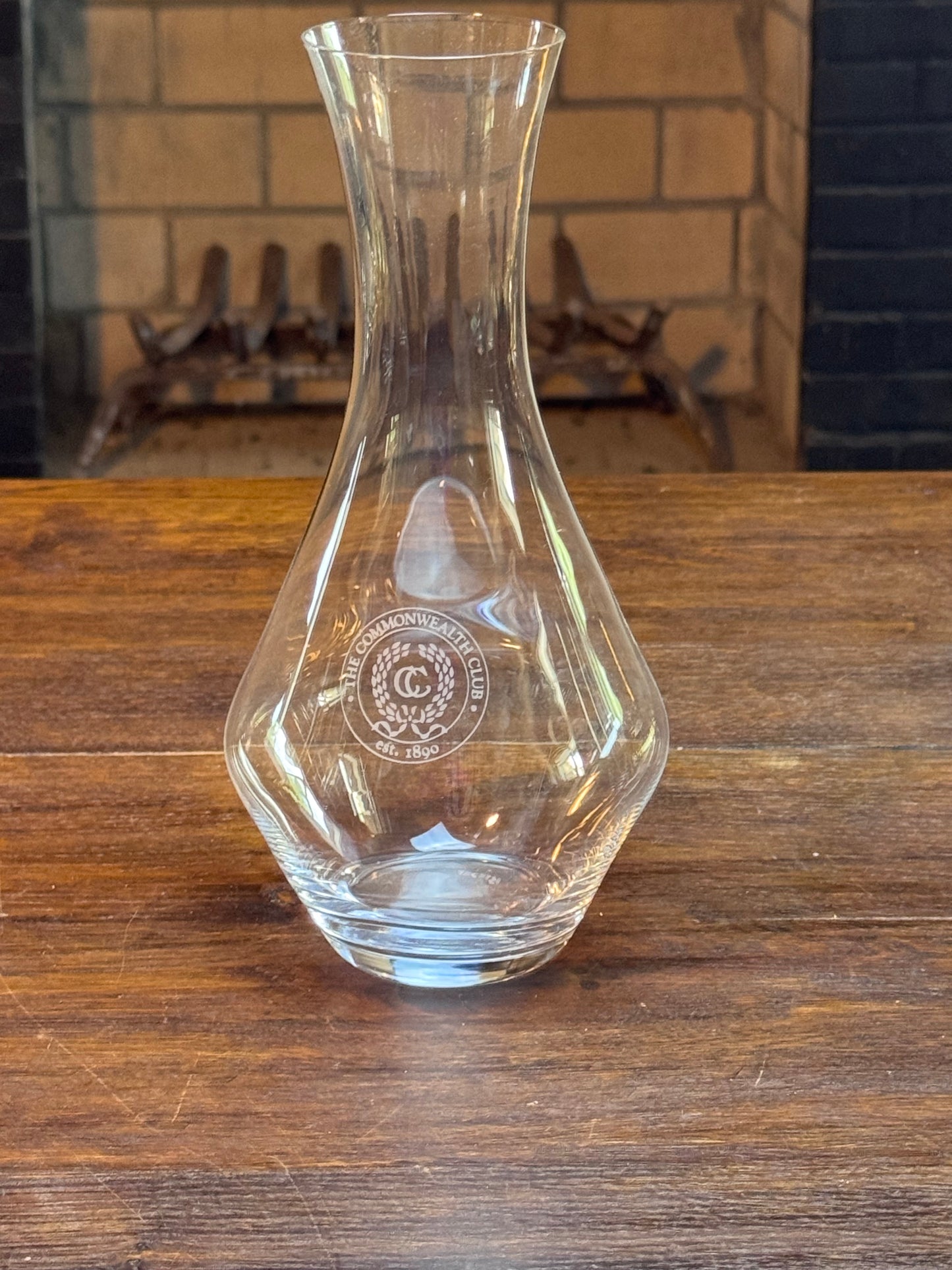 RIEDEL Cabernet Magnum Crystal Decanter Commonwealth Club Etched 9.5” Wine