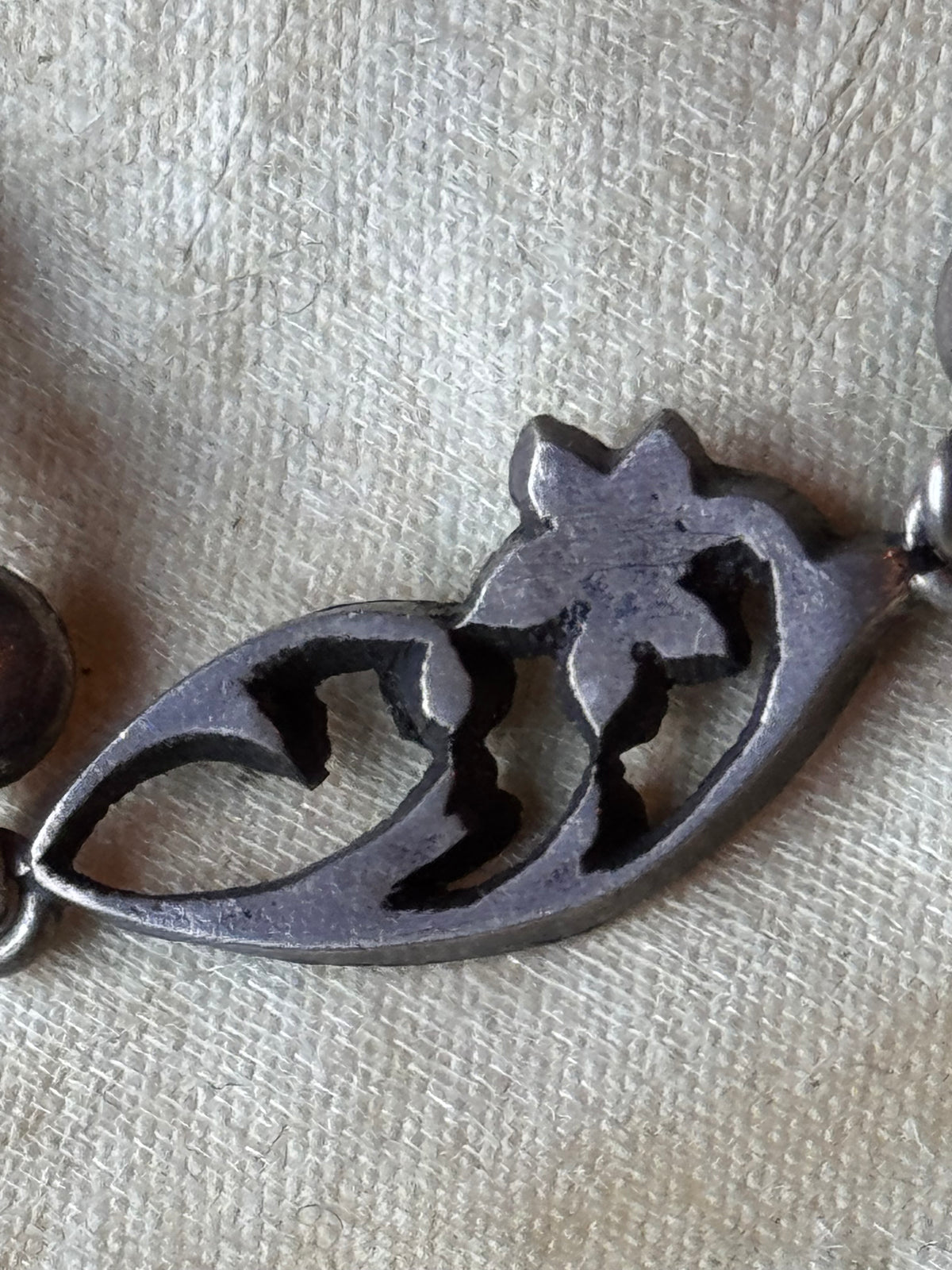 FRENCH Georgian Style Saint Esprit Antique Foiled Paste Festoon Necklace