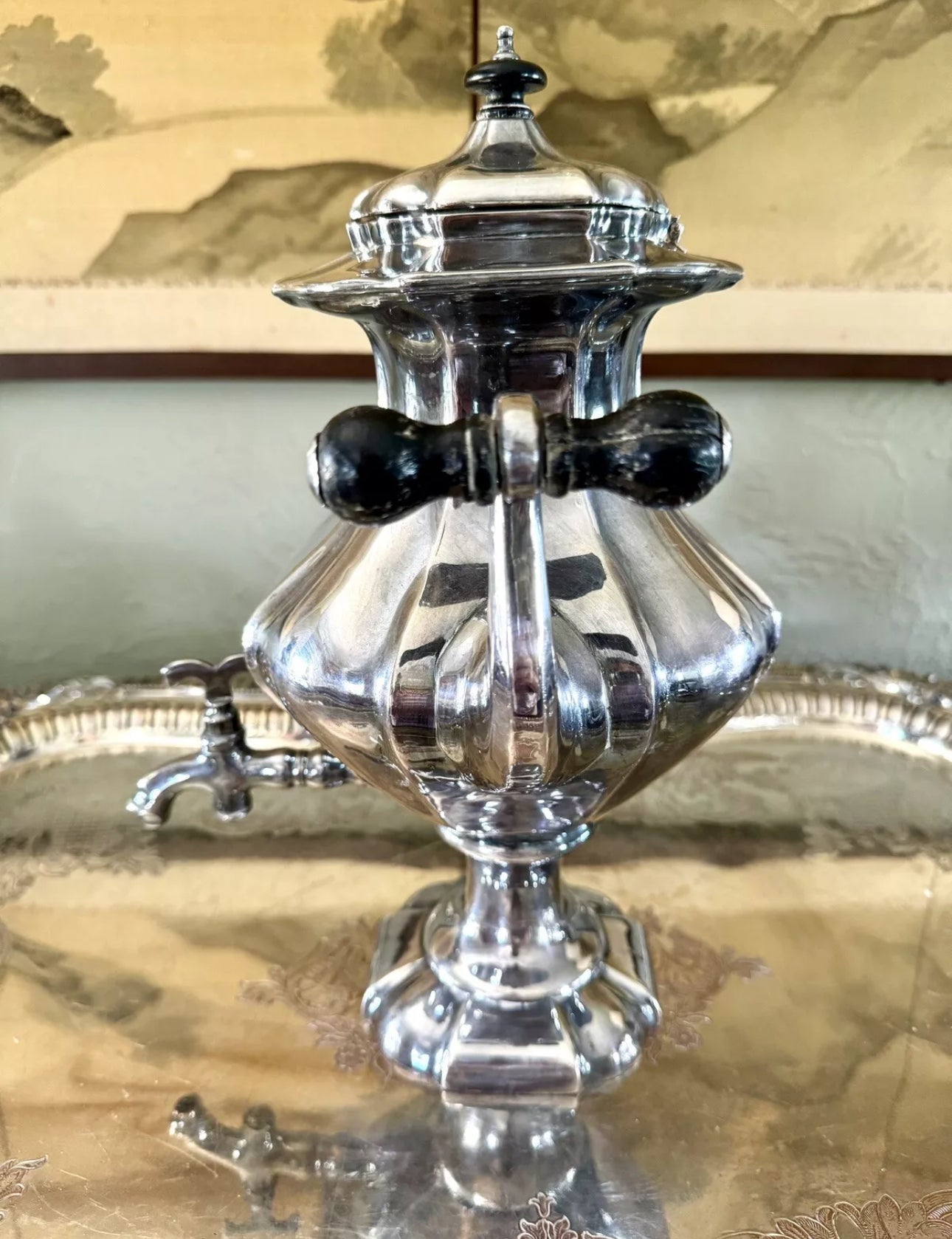 Antique Silverplate Drink Dispenser JAMES DIXON - SHEFFIELD Estate Find