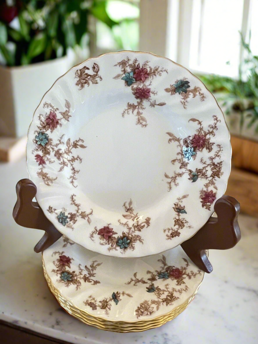 6 MINTON Ancestral Bread Plate 6.25” Wreath Backstamp VINTAGE