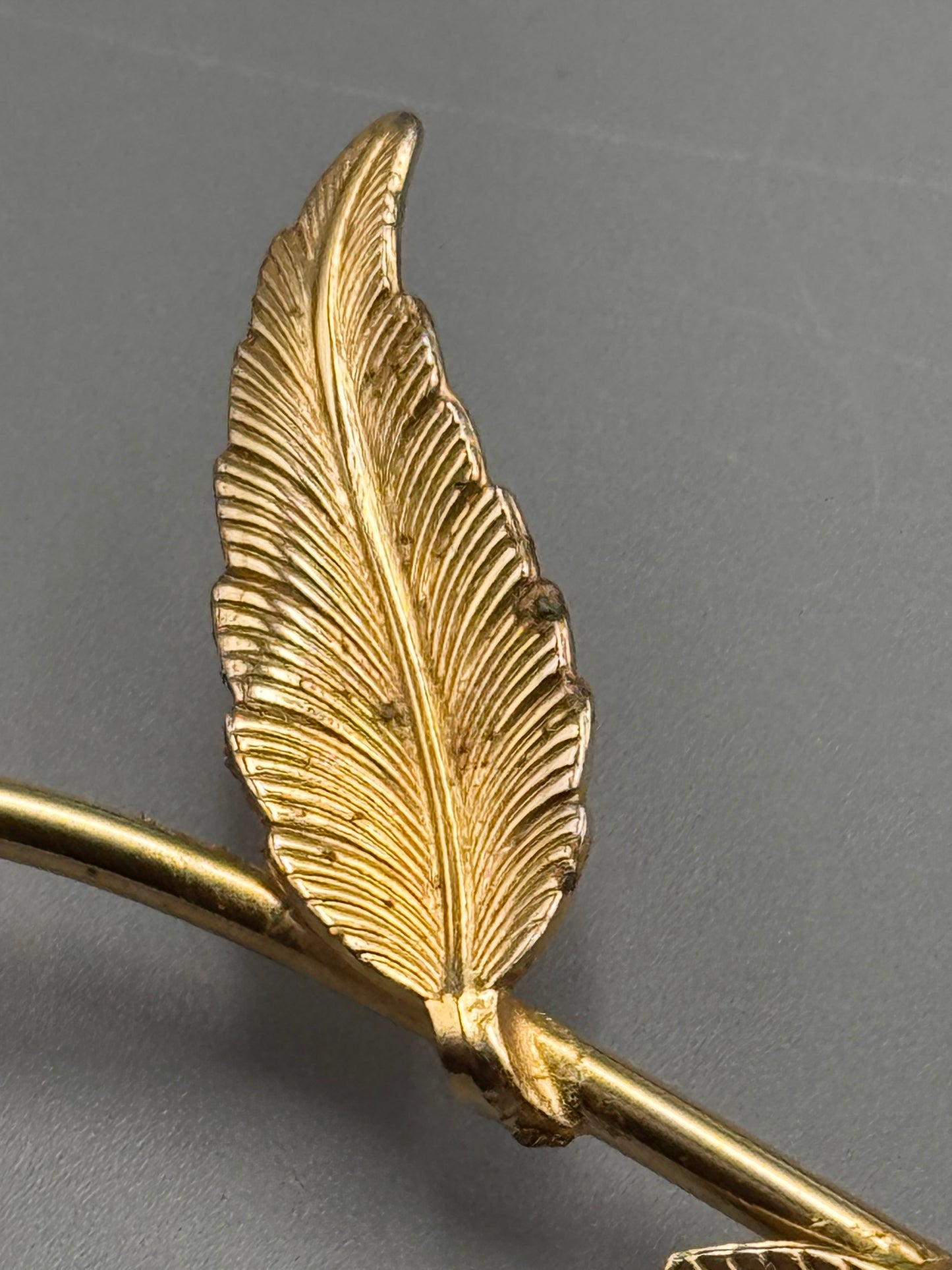 Vintage Hattie Carnegie Flower Brooch Goldtone Faux Pearl Statement 4.75”
