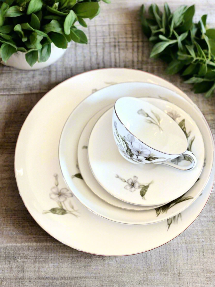 5 Piece Dinner Place Setting MCM Woodland by Craftsman China VINTAGE