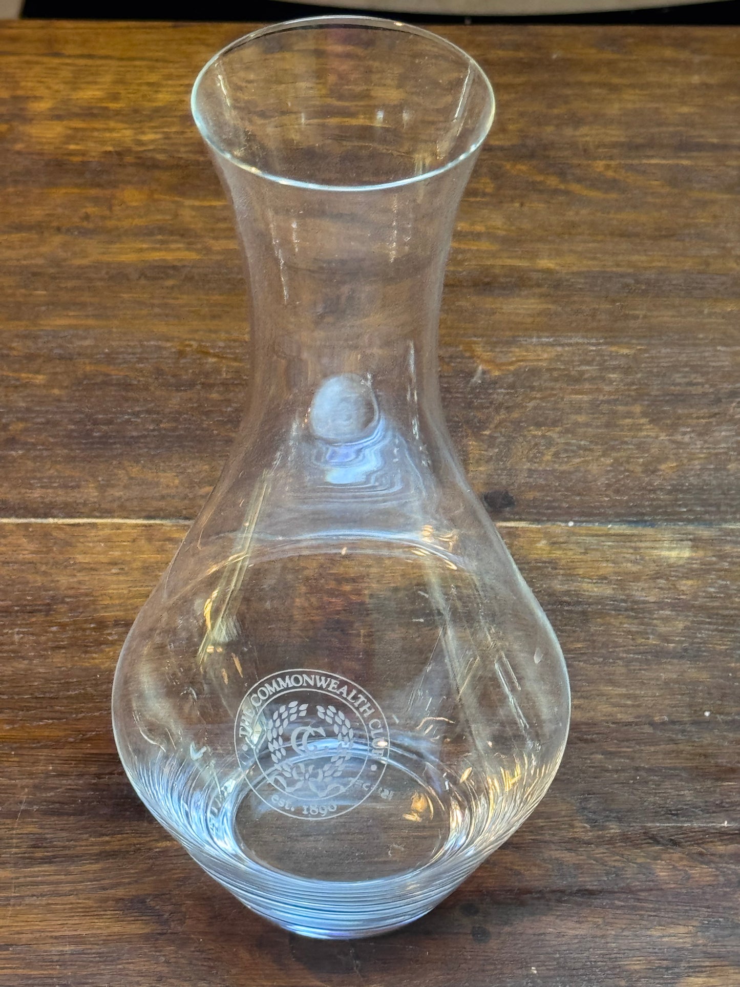 RIEDEL Cabernet Magnum Crystal Decanter Commonwealth Club Etched 9.5” Wine