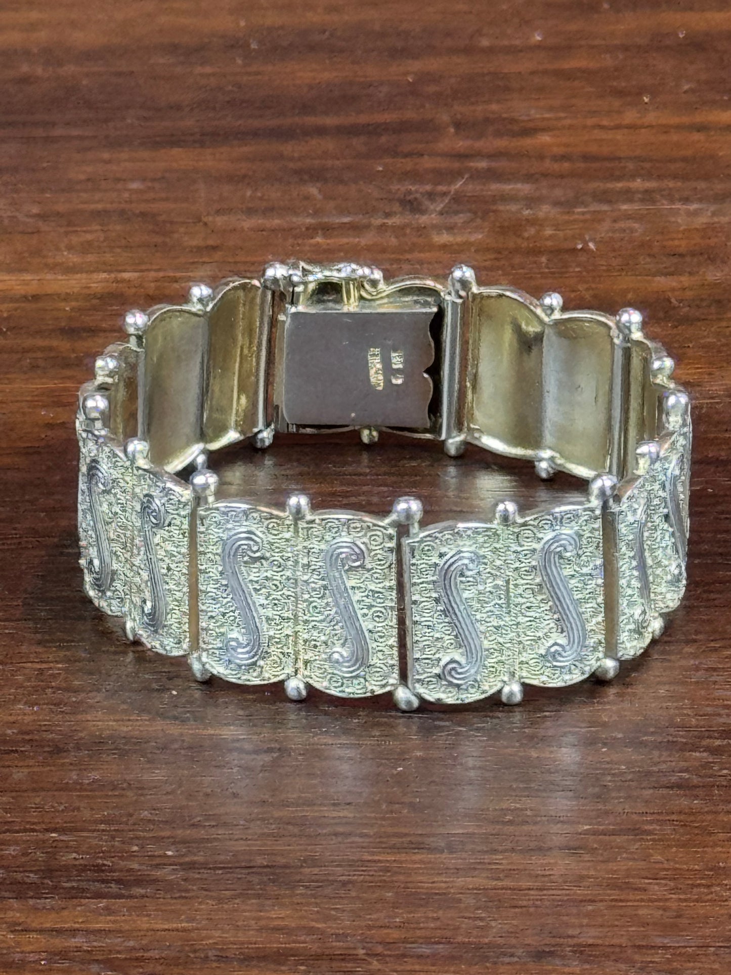 Vintage Theodor Fahrner 925 Sterling Silver TF Articulated Bracelet 44.5g