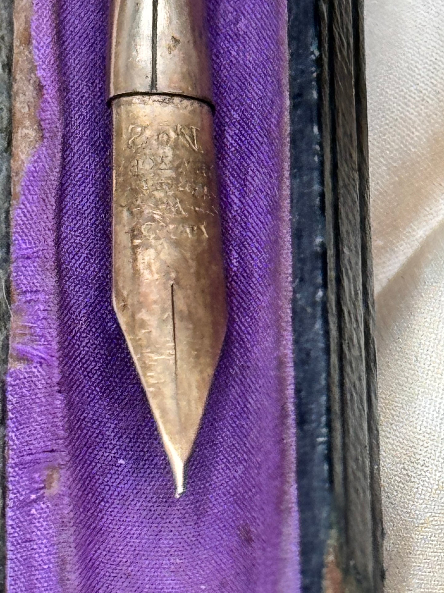 Victorian MOP Pencil Holder Dip Pen Gold Filled Writing Set Case Decor Set AS IS‼️