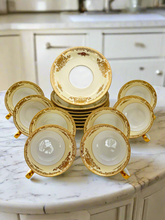 Set of 8 Noritake “Mayfield” Cups & Saucers ESTATE FIND