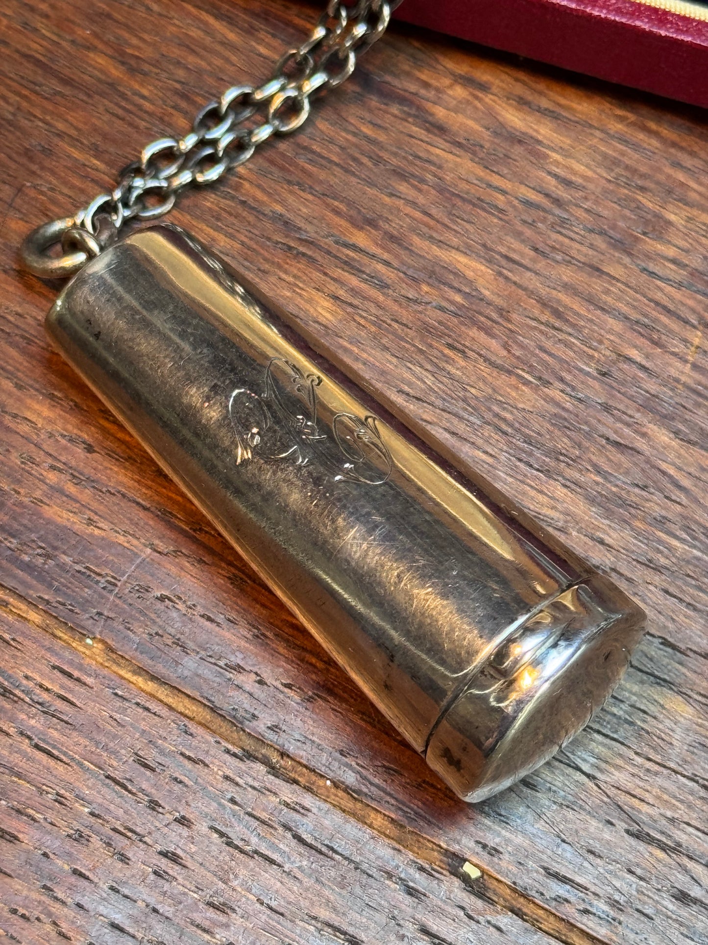 Antique Sterling Silver Chatelaine Case – Birmingham 1901 – Monogram C