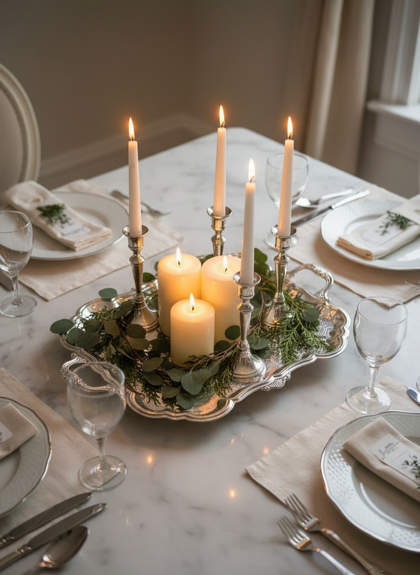 Silverplate Tray Victorian Style American Rogers HANDLED & Footed Chased VINTAGE