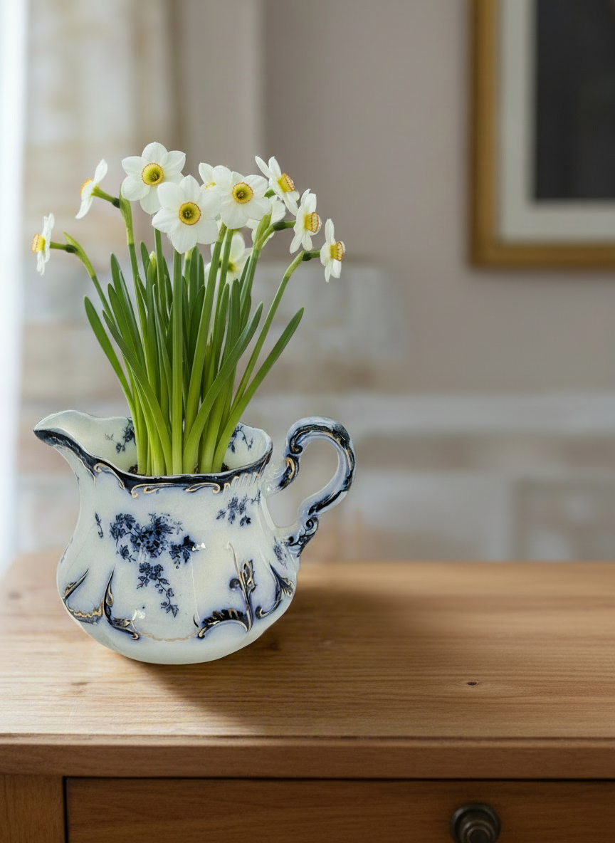 Rare ANTIQUE RIDGWAYS CHINA ENGLAND CHISWICK Creamer