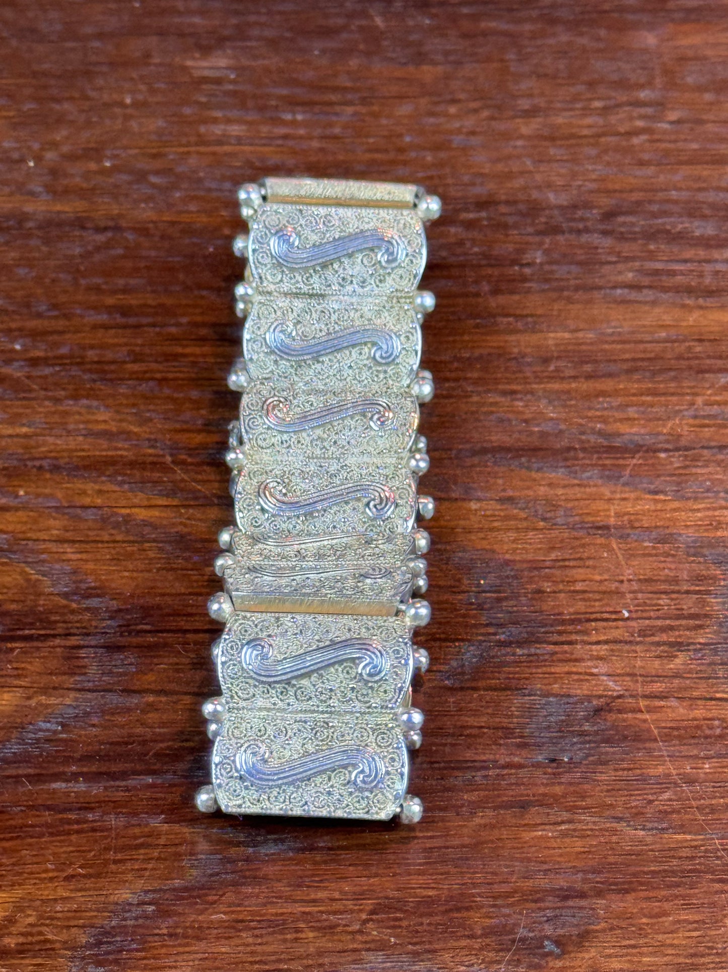 Vintage Theodor Fahrner 925 Sterling Silver TF Articulated Bracelet 44.5g
