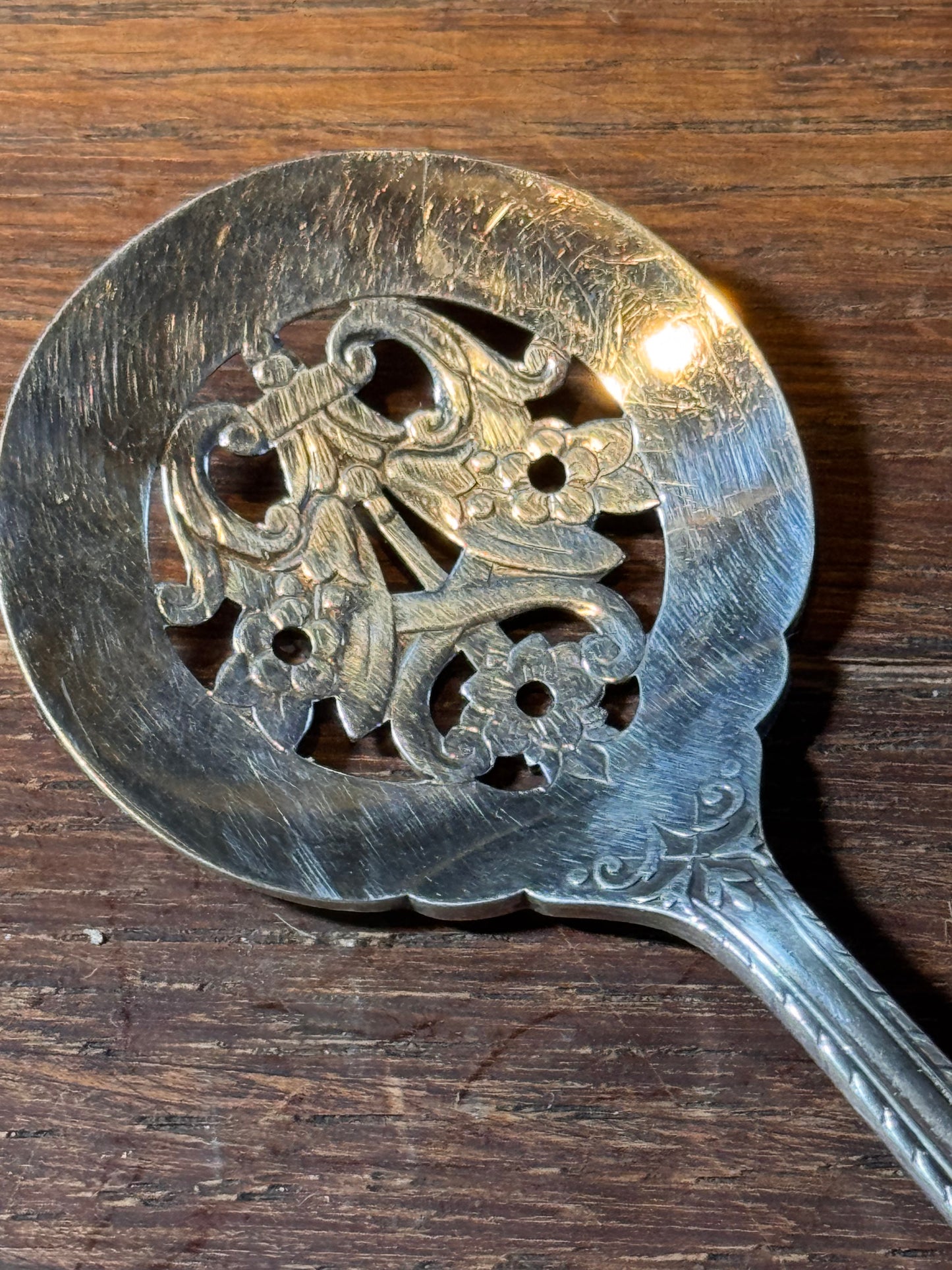 Vintage Silver Plate Bon Bon Spoon 4.5” Small Serving Spoon