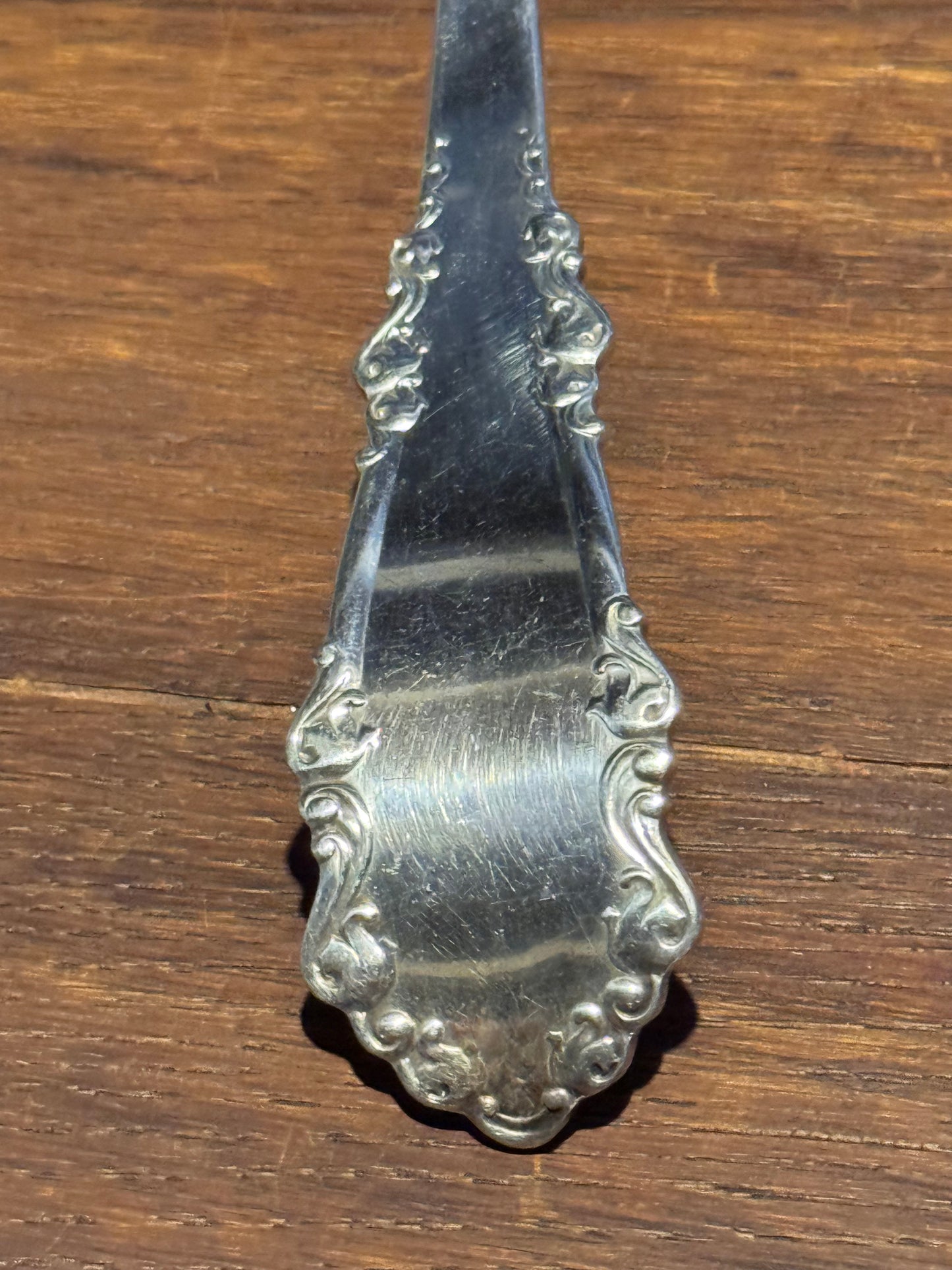 Rogers Bros Berkshire Punch Bowl Soup Ladle Silverplate 11” Ornate Handle