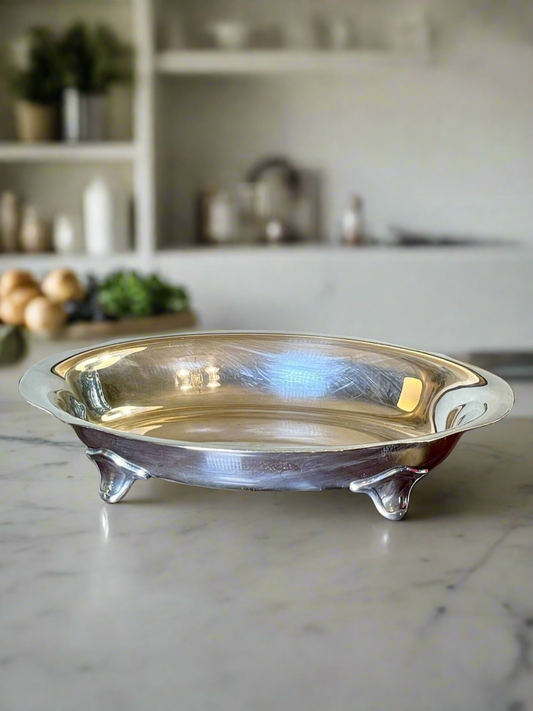 Silverplate Oval Open Serving Dish Gorham Chippendale