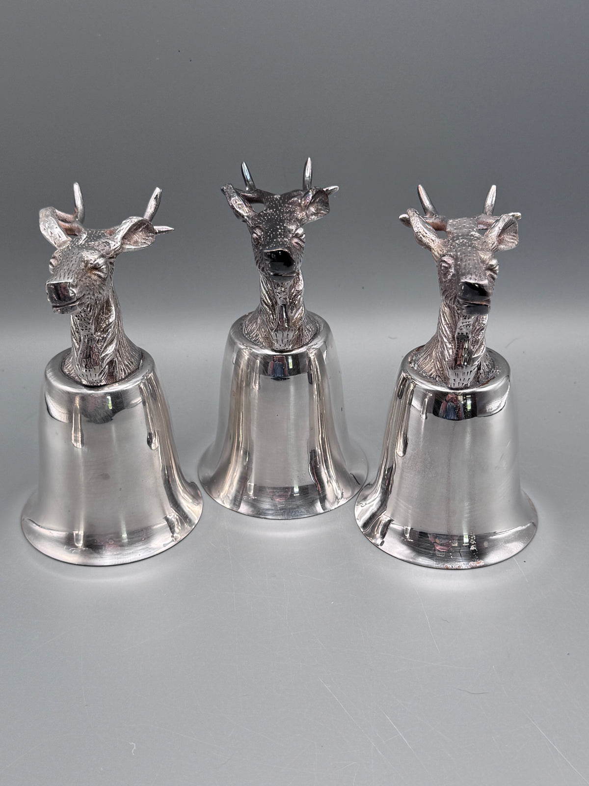 1 x Vintage Stag Head Stirrup Cup Goblet Silverplate Hunting Barware Shabby Old Money Style