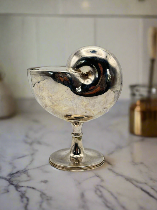 Vintage Silver Plate Nautilus Footed Spooner – Antique Victorian Style