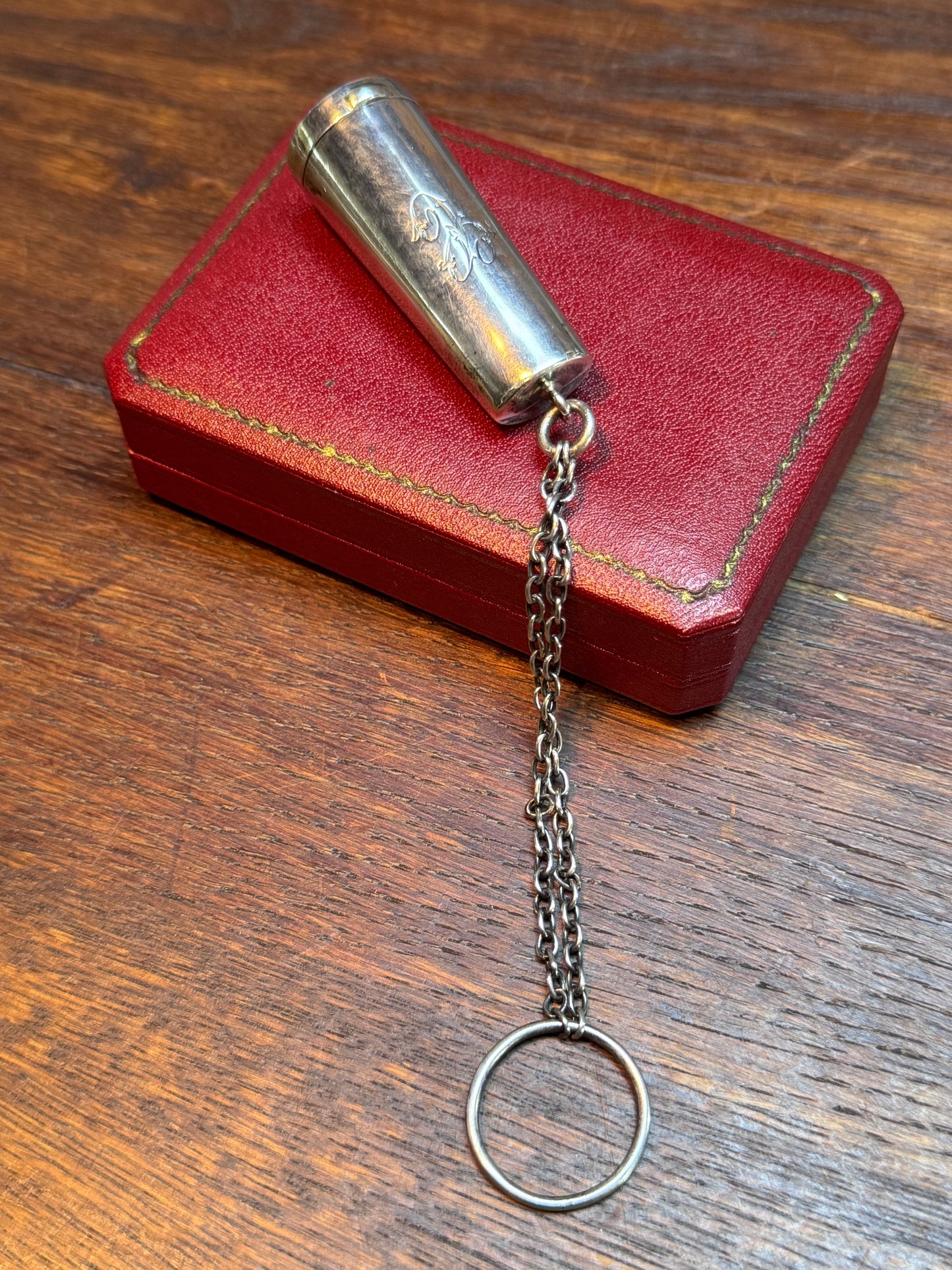 Antique Sterling Silver Chatelaine Case – Birmingham 1901 – Monogram C