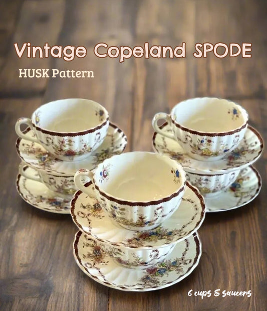 Copeland Spode “ HUSK” Tea Cups & Saucers Set 12 Pieces