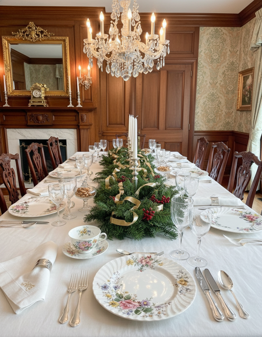 Royal Doulton “Bone” China “Arcadia” H.4802 – 30-Piece Dinner & Tea Set, Mint Condition, Made in England