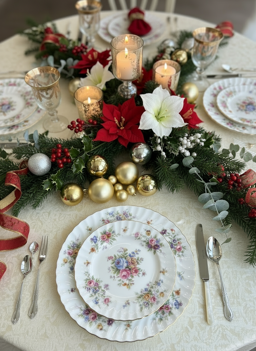 Vintage Minton “Marlow” Fine Bone China Service for 8 – 40 Piece Floral Gilt Dinnerware Set 💗