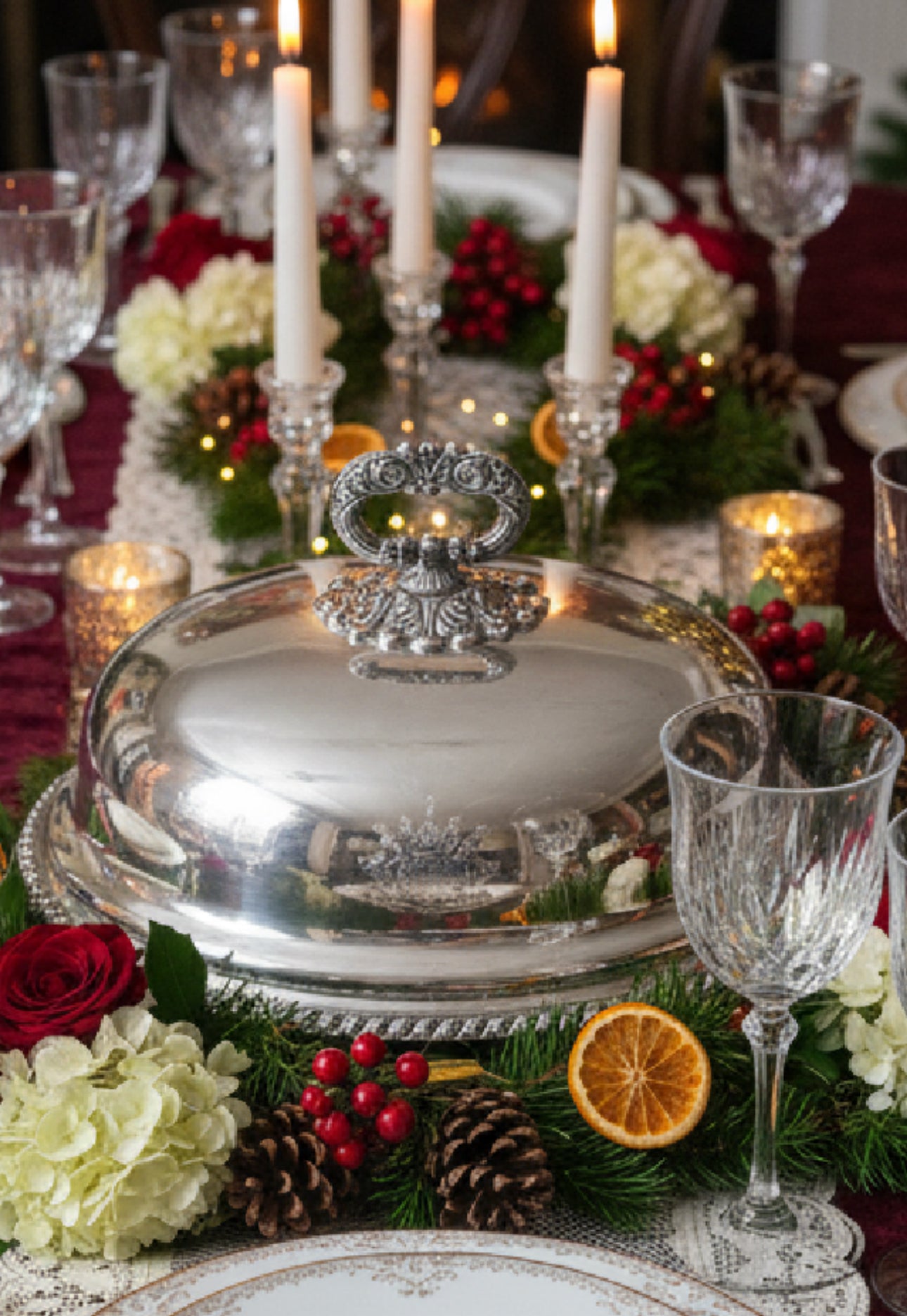 Large Sheffield Plate Georgian Style Meat Dome with Removable Handle Ca 15.75” x 11.75” x 12” SUBSTANTIAL