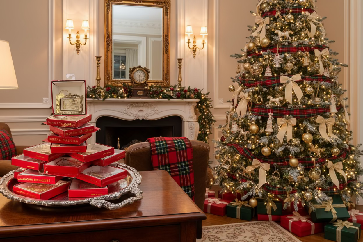 1 X Vintage Ornament “Nation’s Treasures” 24K Gold Plated Brass – Choose Your State‼️