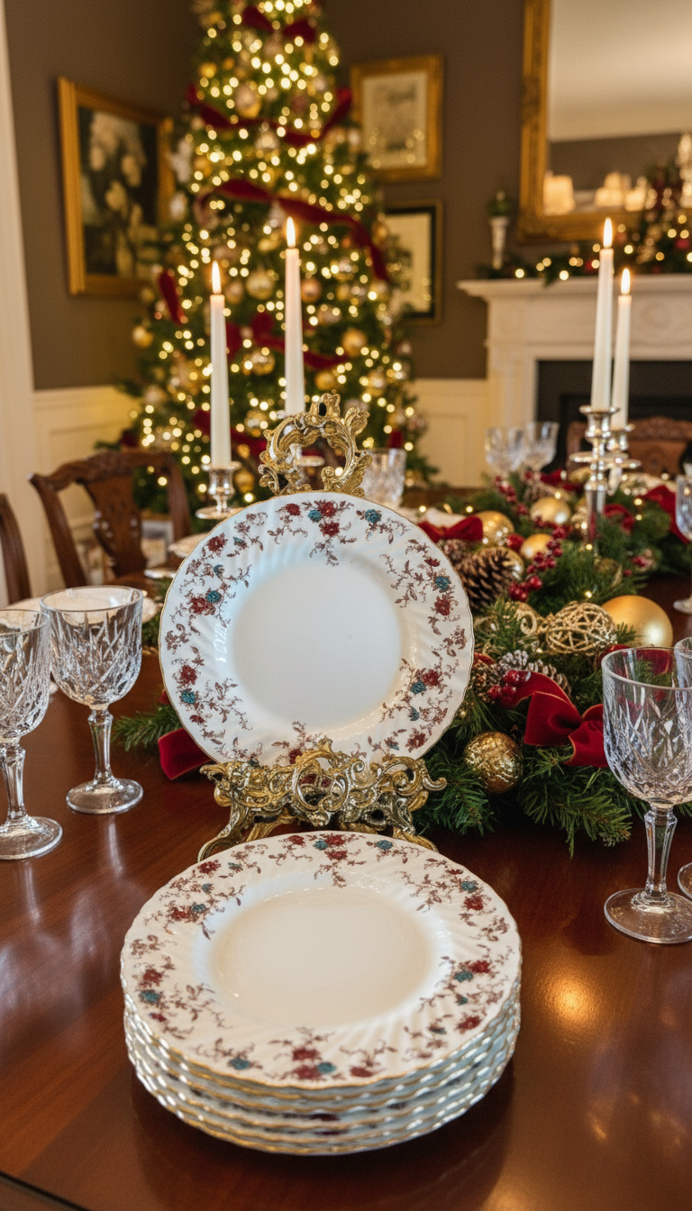8 Vintage Minton Ancestral 10.5” Dinner Plates Bone China Made In England