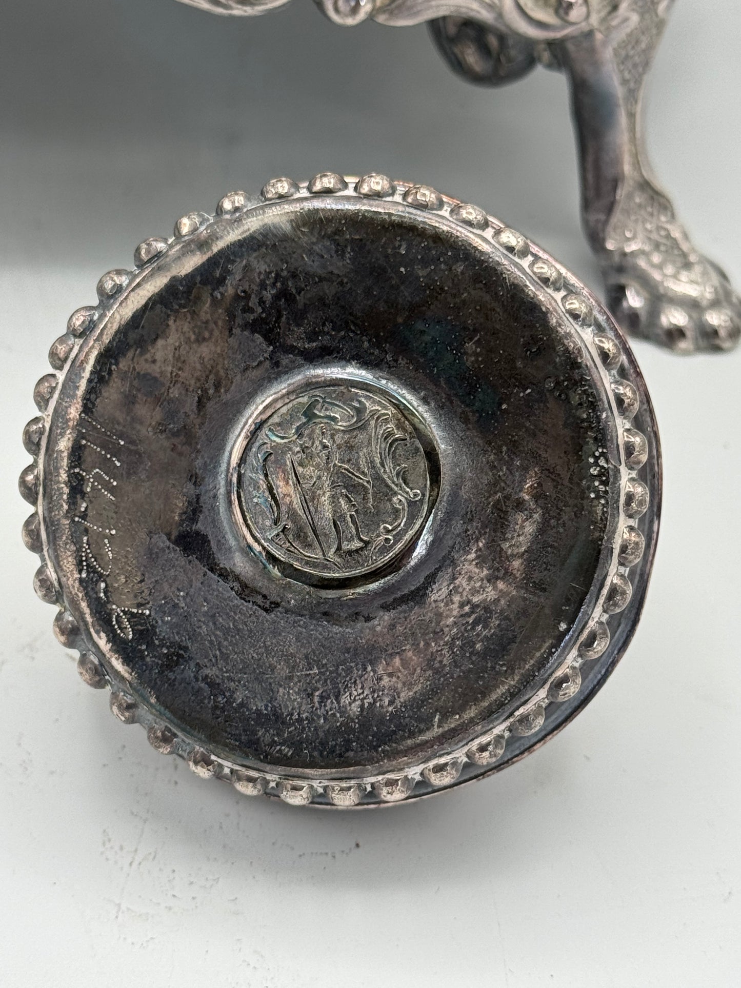 RARE Antique Sheffield STYLE Silverplate 12 Egg Coddler Server Art Nouveau c1900
