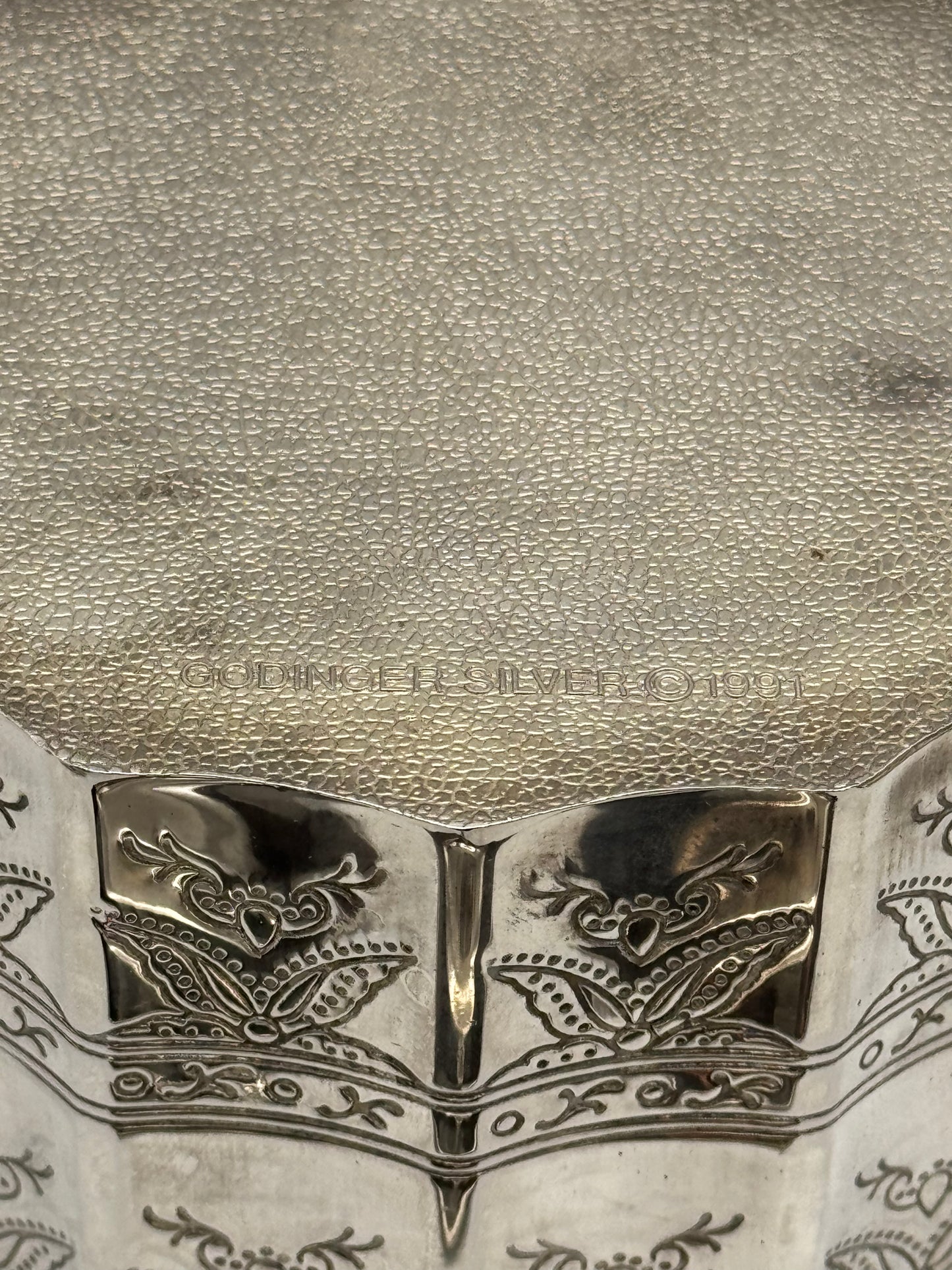 Vintage SILVERPLATE Jewelry Case Tea Caddy Style GODINGER Estate Find