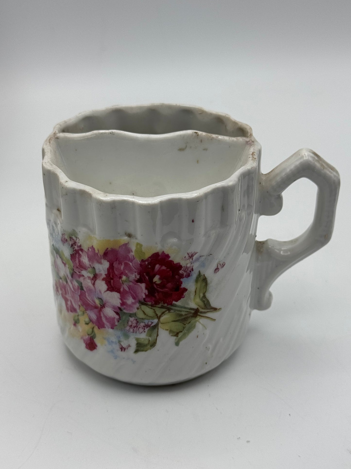 Antique Shaving Mug Floral DESIGN