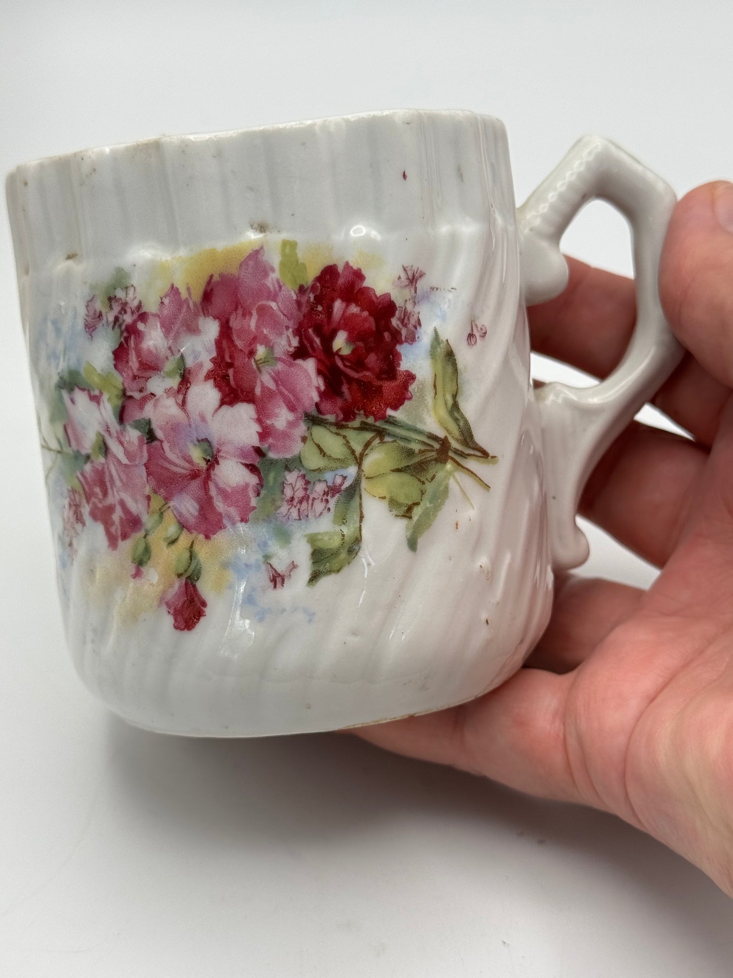 Antique Shaving Mug Floral DESIGN