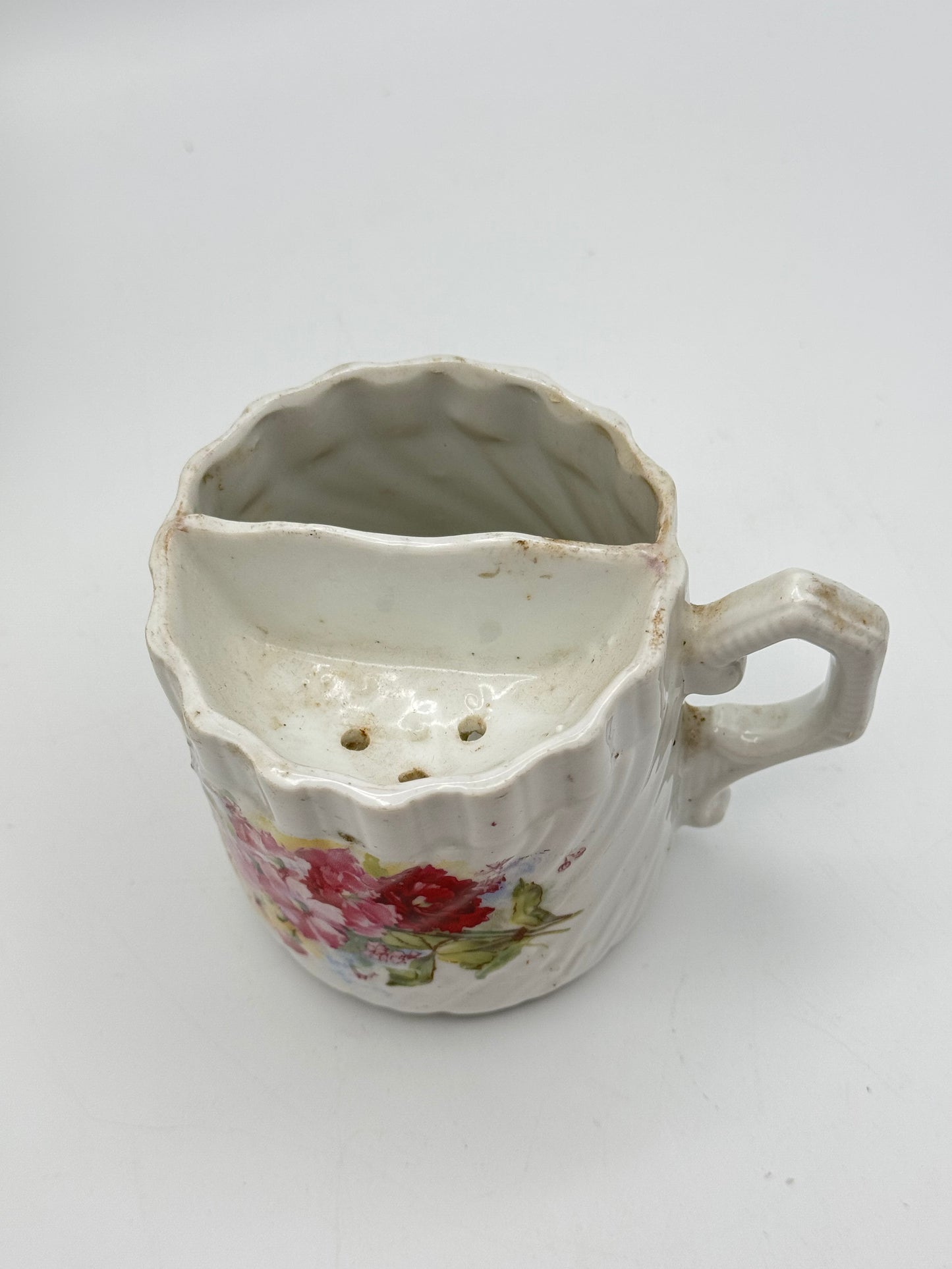 Antique Shaving Mug Floral DESIGN