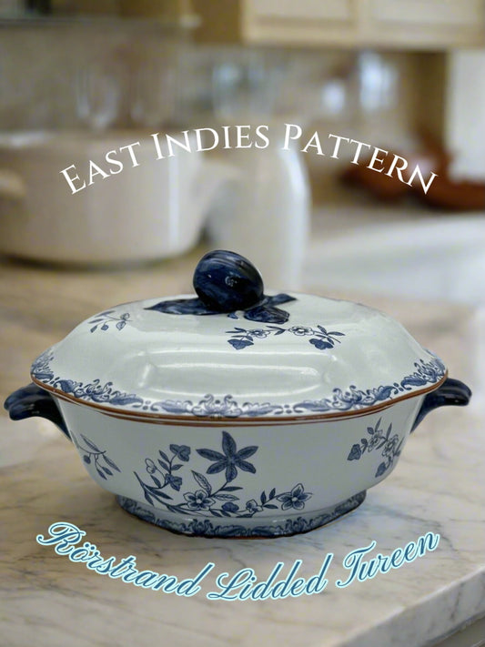 Lidded Blue & White Soup Tureen Rorstrand East Indies