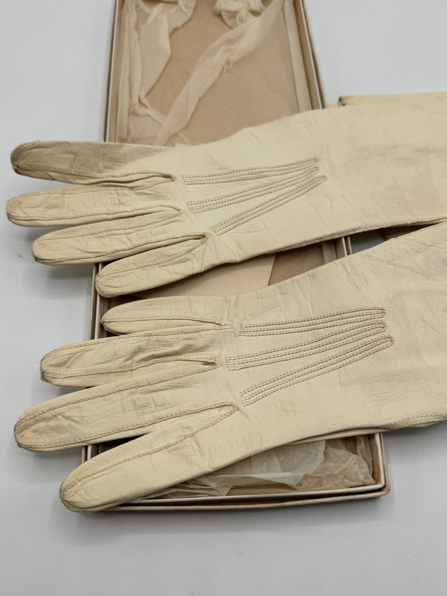 Vintage Guerry’s Washable Leather Gloves Size 6 In Box Instructions Grenoble France