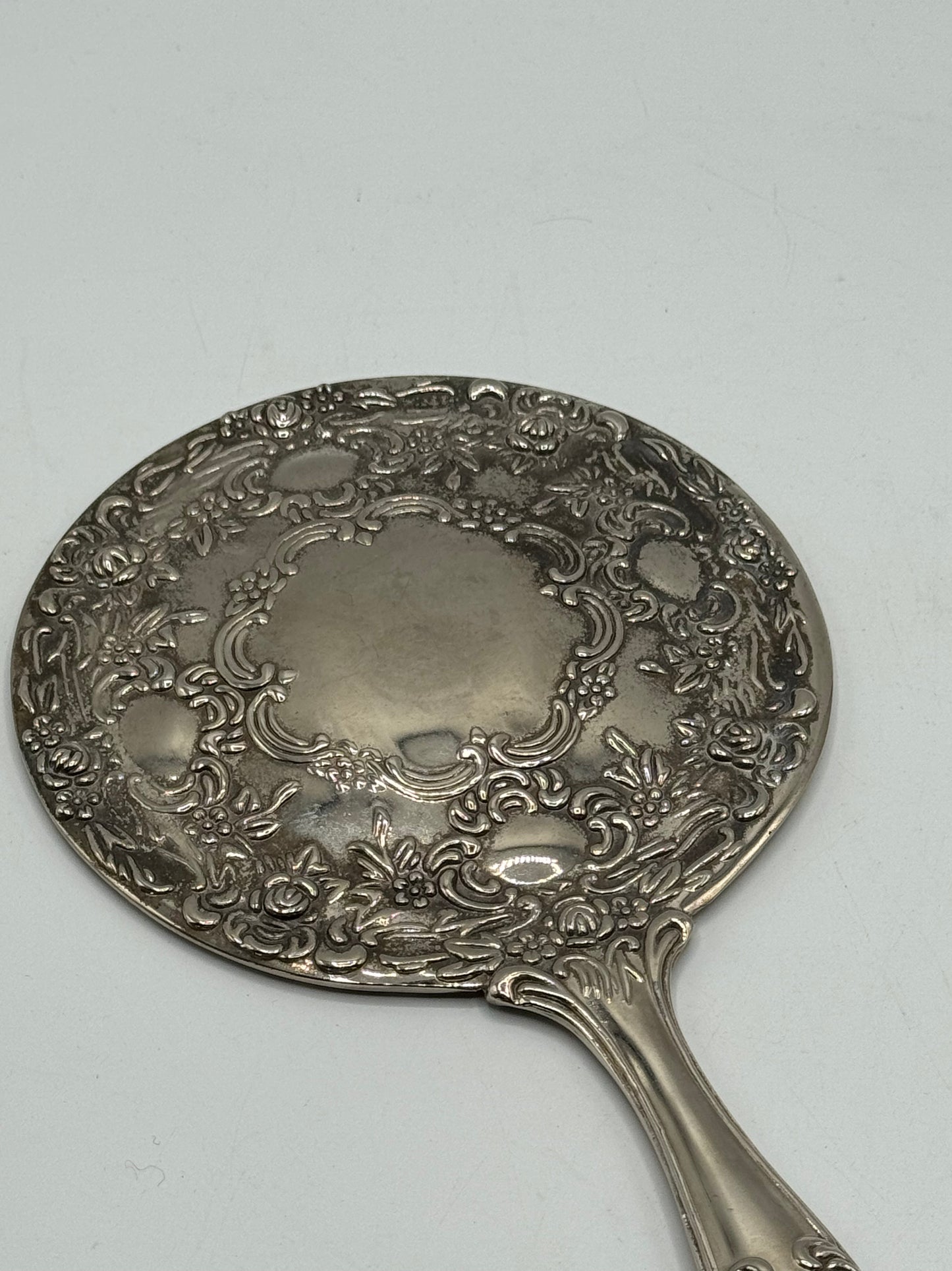 Vintage Silverplate Hand Mirror Vanity ANTIQUE STYLE